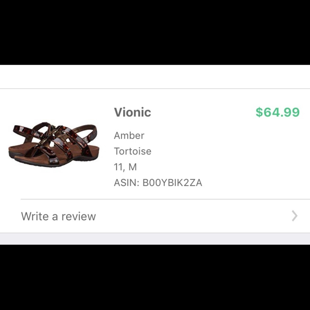NWT Vionic Amber Sandals